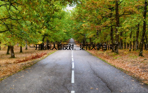一开始家人都反对, 觉得大学白读了