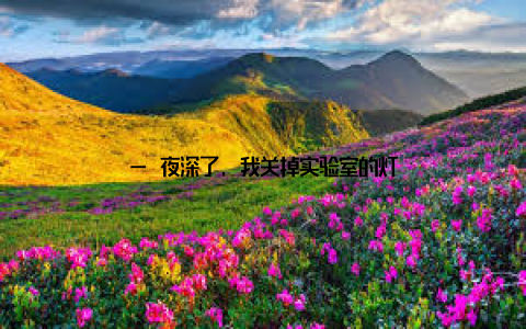 — 夜深了, 我关掉实验室的灯