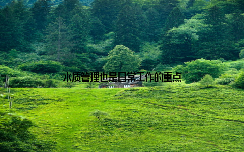 水质管理也是日常工作的重点