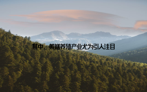 其中, 黄鳝养殖产业尤为引人注目