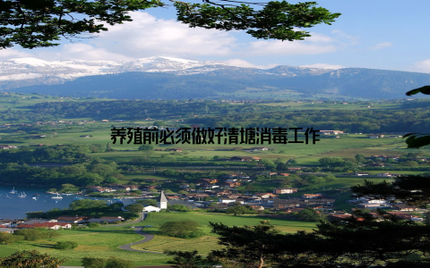 养殖前必须做好清塘消毒工作