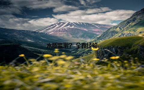 水质监测? 全靠经验