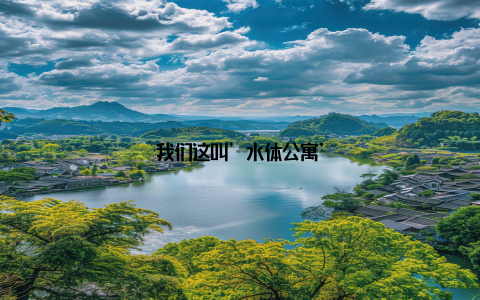 我们这叫’水体公寓’
