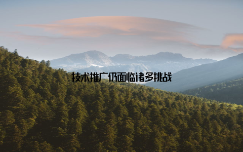技术推广仍面临诸多挑战