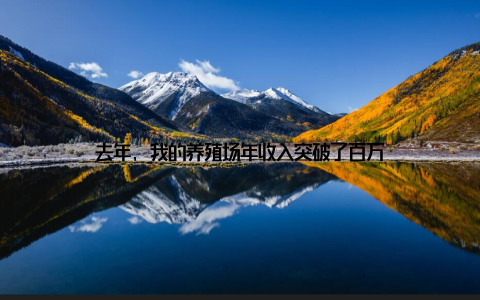 去年, 我的养殖场年收入突破了百万