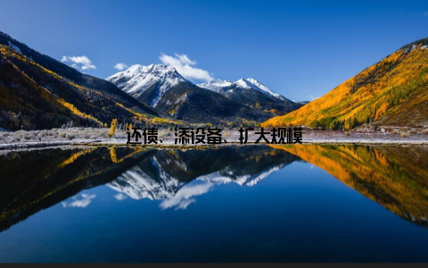 还债、添设备、扩大规模